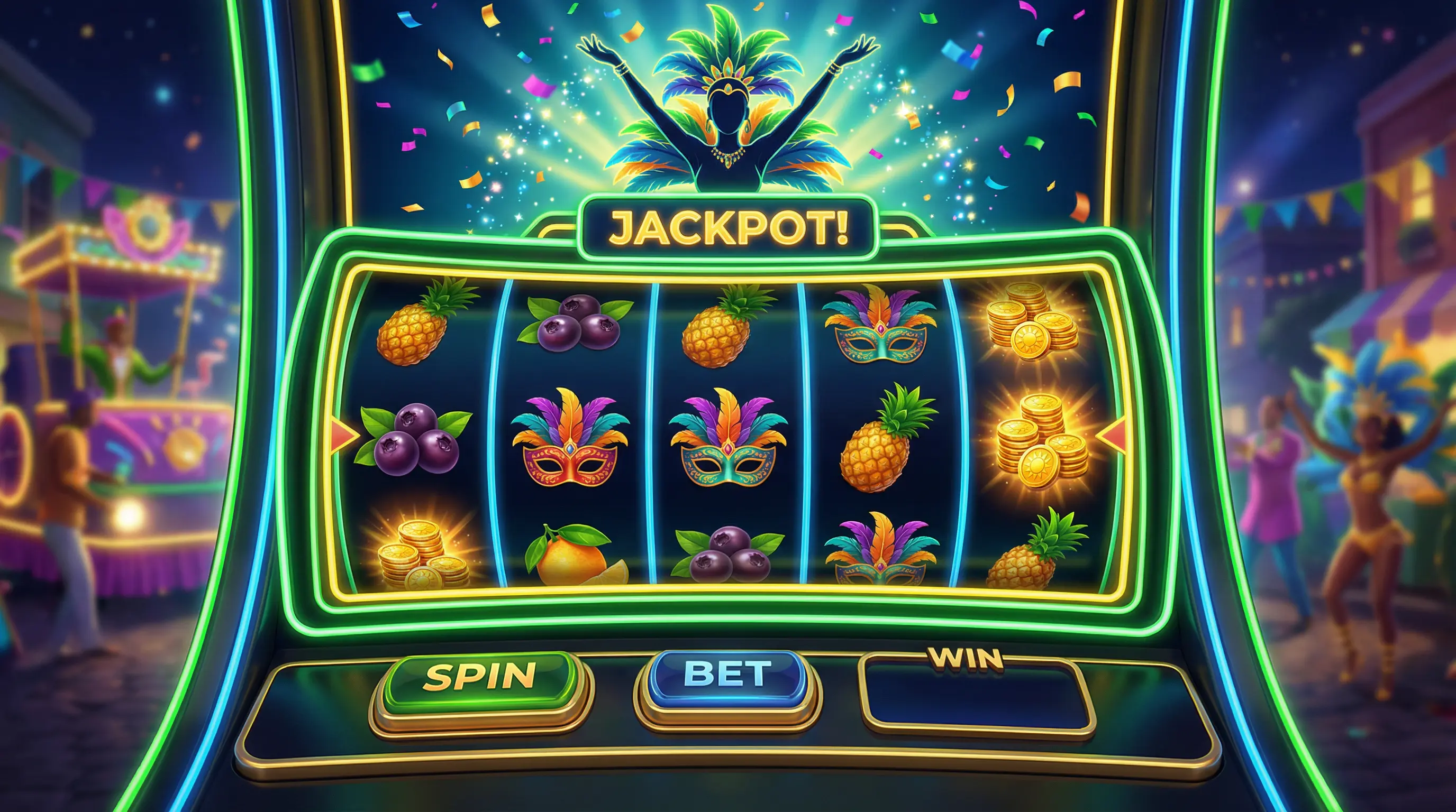 Caça-níqueis temáticos do carnaval brasileiro no leaobet